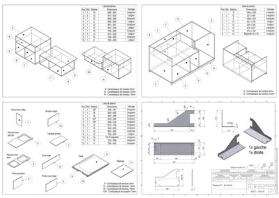 Toyota Hiace 4x4 plan de l'aménagement 3D sur Inventor